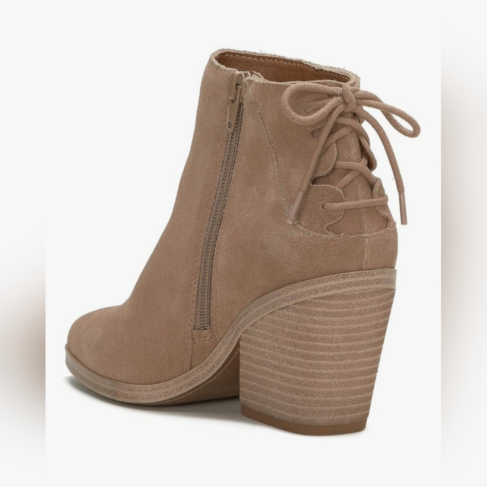 New Lucky Brand womens Mikasi Lace-up Bootie Ankle Boot Suede Size 9 - Picture 3 of 12